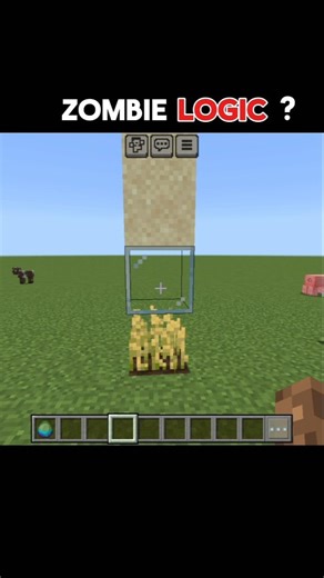 ZOMBIE LOGIC ? #minecraft #minecraftshorts #gaming