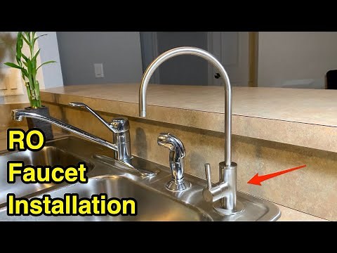 How to install a new RO faucet for under the sink reverse osmosis water filtering system