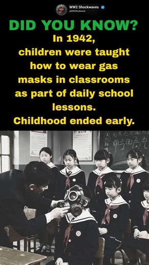 Gas Mask Training in 1942 Schools #shorts #ww2