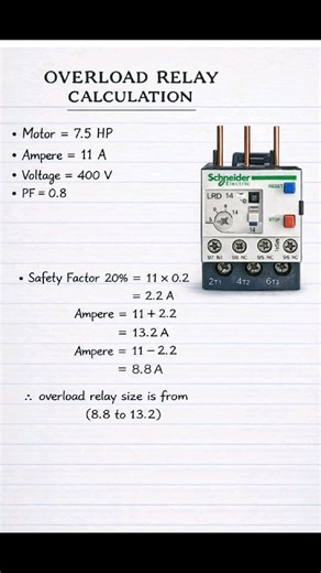 How we can overload relay calculation #basicelectricallearning #dieselgenerator #powersystem #transformer #electricalstudents #OverloadProtection #OverloadRelay #IndustrialElectrical | Basic electrical learning