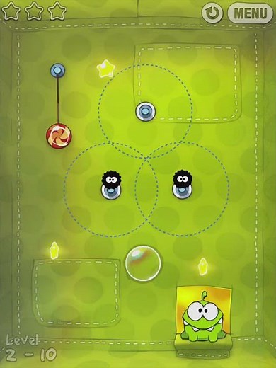 Cut the Rope 2-10 Walkthrough Fabric Box
