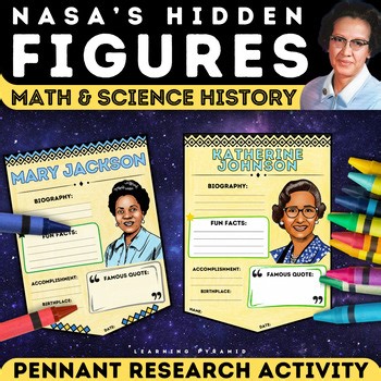 Hidden Figures NASA Pennant Activity | Women in STEM Women's History Month