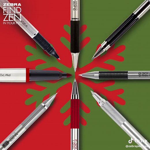 🎵Zebra Pen is here, bringing good cheer, to young and old!🎵 'Tis the Sea-ZEN to celebrate. 🎁 🖋️: F-301, F-301 Compact, F-701, PM-701, G-402, G-301, M-301, G-750, V-301 Give us a follow to stay up to date with all things Zebra and be sure to follow us on our official Instagram @zebrapen_usa and Facebook @ZebraPenUS accounts. Visit zebrapen.com to shop all your Zebra Pen gift giving needs this holiday season. 🦓 🎁 #HappyHolidays #HolidaySeason #ChristmasJingle #TisTheSeason #ChristmasTime #Ze