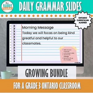 Grade 3 Daily Grammar Slides | Whole Year | Growing Bundle