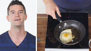 Over easy may be the most classic way to make eggs other than than scrambled. But can you handle the flip? Watch as 50 people try to fry and flip an over easy egg! | Basic Skills Challenge