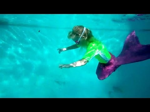 Elizabeth Swims with a Mermaid Tail