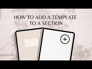 Add a Template to a Section Divider in GoodNotes | Simple Guide