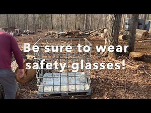 IBC totes for firewood - start to finish and dumping -#8