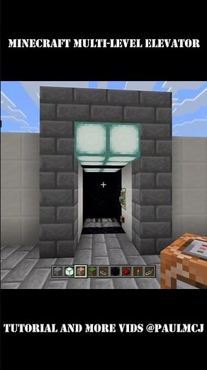 Realistic Multi-Level Elevator in Minecraft #minecraft #redstone #redstoneminecraft #commandblock