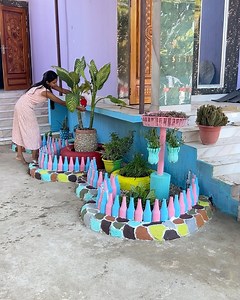 199K views · 992 reactions | Front yard Garden Decor using Kingfisher Bottles #garden #DIY #crafts | Deep's CRAFT | Facebook
