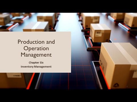 Production and Operation Management | Chapter 6 inventory Management