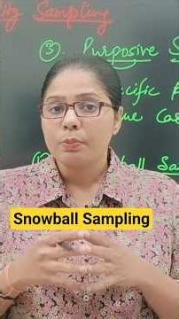 Snowball Sampling in Research #researchmethodology #snowball #sampling #ugcnetdec2025 #shorts