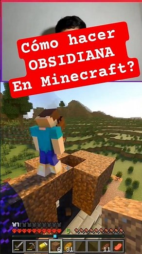 Cómo hacer OBSIDIANA en Minecraft? #minecraft