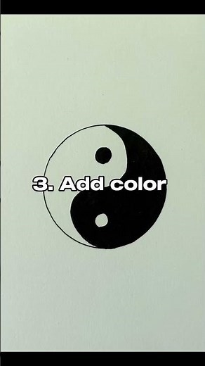 How to draw Yin and Yang ☯️ #drawing #art #manga #anime #jjk #sukuna