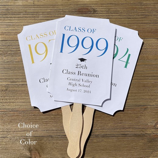 Personalized Class Reunion Favor Fans: Keepsake Reunion Decorations - Etsy