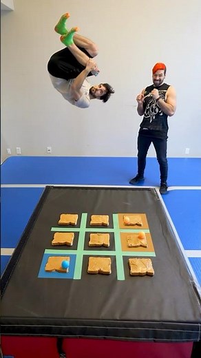 PB toast + parkour tic tac toe =🔥