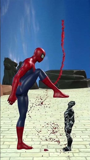 Spider Man vs Black Panther – Epic Loop Fight Animation#shorts #reels #tiktoktrend #epicfight