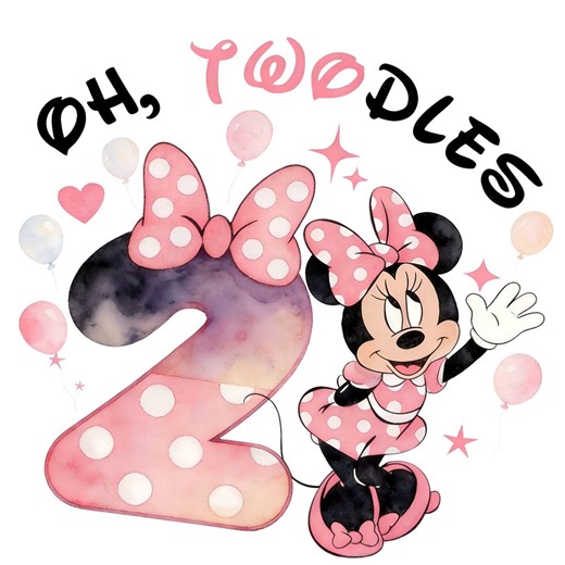 Minnie Mouse Birthday PNG, Oh Twodles Two, Family Matching (digital Download) - Etsy
