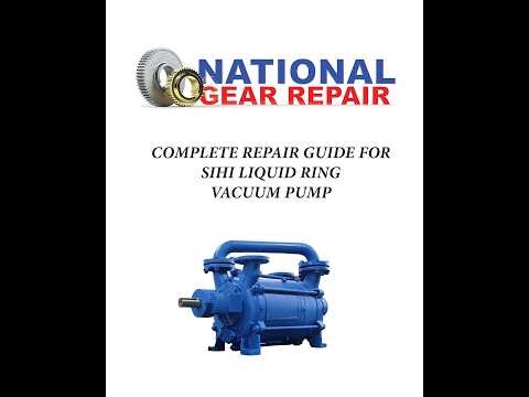 How To Completely Rebuild A Sihi Vacuum Pump