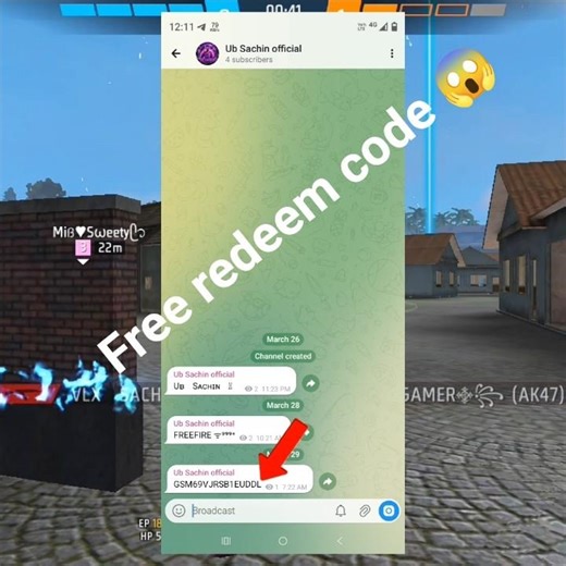 free fire free redeem code ub sachin 😱