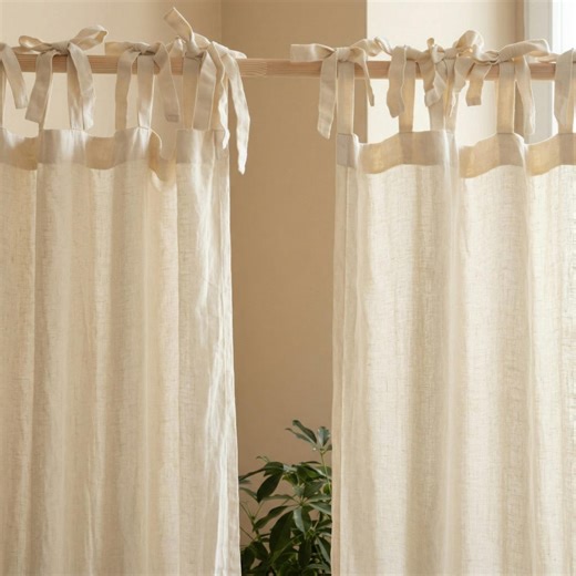 Linen Curtains Panel, Custom Window Treatments, Ships From USA, Fast Delivery - Etsy