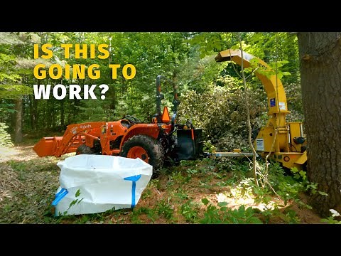 Renting Vermeer 6 inch chipper + builders bag experiment