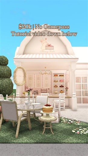 no gamepass bloxburg cafe #bloxburg #roblox #bloxburgbuilds #cafe