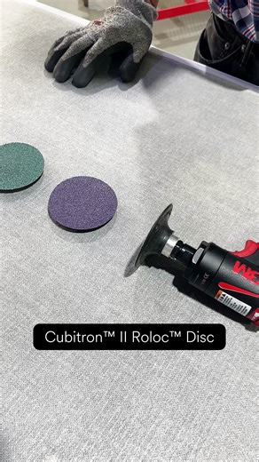 Are you more of a Cubitron II or Green Corps fan? 🟣🟢 Whichever Roloc disc you prefer, you know you can get a powerful cut with the 3M Pistol Grip Sander. 💥 🛒 Ask your local 3M sales rep how you can stock up on body repair tools from 3M today. http://go.3M.com/4VtI #3mcollision #collisionrepair #cubitron #abrasives #cuttingandgrinding #powertools #autobodyrepair | 3M Collision Repair
