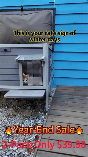 🐾 Worried About Your Outdoor Cats This Winter? ❄️ Keep them safe, warm, and cozy with the Indestructible Heated Cat House — built tough for the coldest nights! 🏠💛 🔥 Fully insulated & heated for maximum warmth 💧 100% waterproof to handle snow and rain 🚪 Safe escape door for extra security 🐱 Perfect for feral cats, barn cats, or kittens Because every cat deserves a warm home — even outdoors. 🐾💞 🛒 Get yours today and give them the comfort they deserve! #OutdoorCatShelter #HeatedCatHouse #