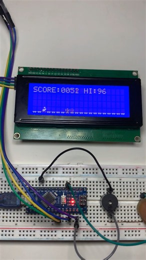 Chrome Dino Running On Arduino Nano #arduino #arduinoproject #diyelectronics #esp32 #tech