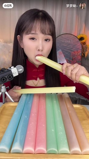 Chinese Wax Candy Mukbang ASMR Eating Sounds
