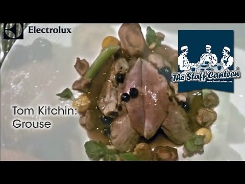 Michelin star chef Tom Kitchin prepares and cooks a Grouse recipe