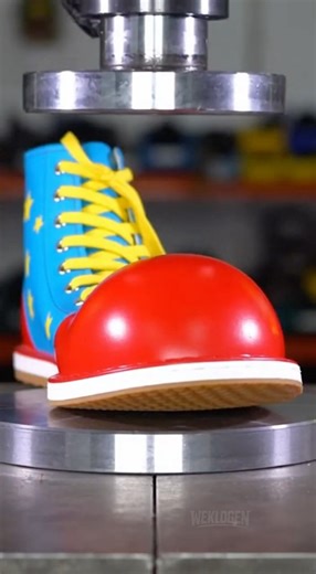 Clown shoe squashed-comedy collapse! #funny #clown #viral #satisfying #viral #press #weklogen #asmr