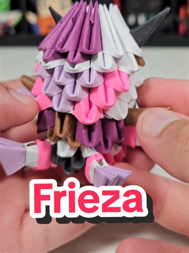 3D Origami Frieza from the Anime Dragon Ball Z. Paper figure handmade by me. Design by Ernesto Aviña #dragonballz #Origami #3dorigami #frieza