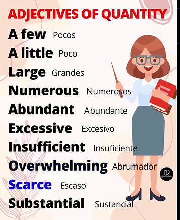 451K views · 44K reactions | Adjectives of quantity/Adjetivos de cantidad Amplía tu vocabulario con estos Adjetivos de cantidad en inglés Lista de palabras muy usadasAdjectives of quantity Vocabulario muy usado que debes conocer✍️No te rindas, te lo debes #inglesfacil #inglesdefinitivo #ingles #adjectives #English #nouns #prepositions #conjuntions #verbs #irregularverbs #regularverbs #adverbs | Inglés Definitivo | Facebook