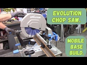 Evolution miter chop saw S355MCS. Using the tool to build a mobile base. #welding #chopsaw #howto