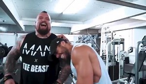 ‘Wrestling Resisted Weight Training’? NEW video (see link here: https://bit.ly/2Z02WjS and tag the strongest person you know) where I ‘wrestle’ weights off @eddiehallwsm we eat 7,000 calories of cheesecake and chicken AND we then have a race in the pool haha (it was a bad idea) | Ross Edgley