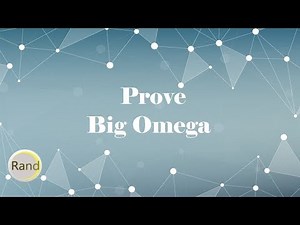 Prove Big Omega