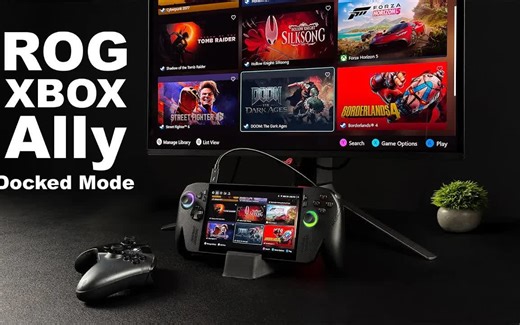 【底座模式性能暴涨！】ROG Xbox Ally X解锁45W狂飙模式，实测《赛博朋克2077》帧数翻倍！