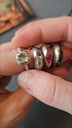 A thin ring and a wide ring of the same inner diameter are going to feel differently. It is always better to keep that in mind when ordering something online. Wide rings most likely need to be sized up! But the best option, of course, is to try things in real life. I'm developing a way to deal with the ring sizing for my collectors 😉 #argostudiosjewelry #argostudiosbeads | Argo Studios Jewellery