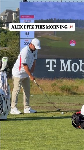 Alex Fitzpatrick rocking the England kit on the range for their match today 🏴󠁧󠁢󠁥󠁮󠁧󠁿