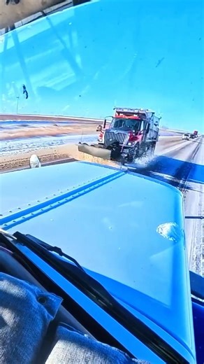 You Get What You Ask For #trucking #plowtruck #icyroads