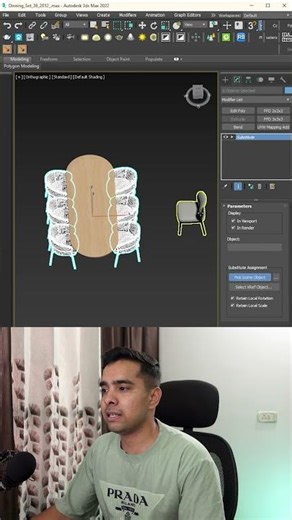 3ds Max hack! 🤯 Substitute modifiers and change ALL similar objects at once! 💥 #3dsMax #3DModeling