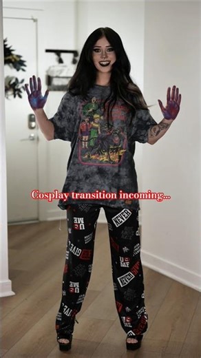 Cosplay transition into Wonder Woman Cosplay 👀 #wonderwoman #cosplay #goth #dccomics #dc