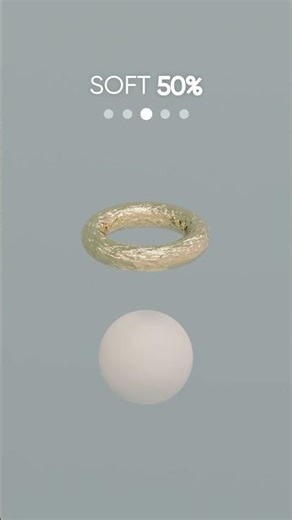 0% vs 100% Simulation of Soft Torus Movement. Blender 3D