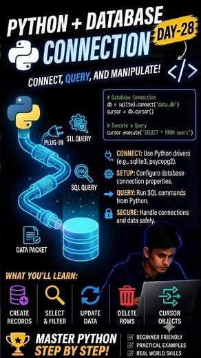 Python Database Connection | Connect Python to Database Step by Step | Python Series Day 28