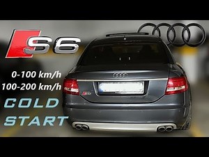 AUDI S6 5.2 FSI V10 (435 hp) COLD START & PURE SOUND