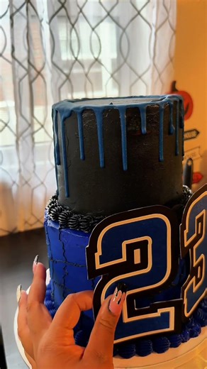 Decorate a two tiered Jordan year themed cake with me | Final Result