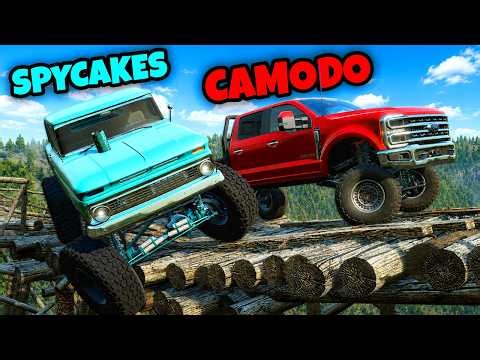 We Used UPGRADED TRUCKS to Climb a DANGEROUS MOUNTAIN in SnowRunner!