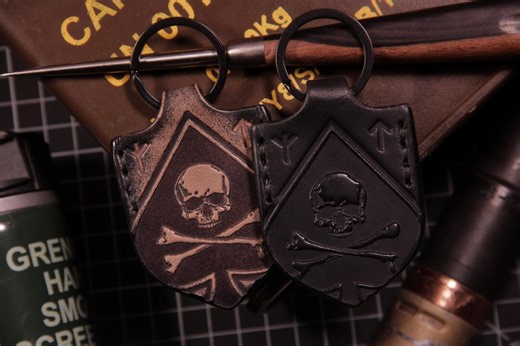 Leather Key Rings "ace of Spades. Skull". - Etsy UK